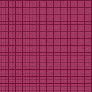 Small Grid Pattern - Gypsy Pink and Dark Boysenberry