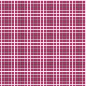 Small Grid Pattern - Gypsy Pink and White