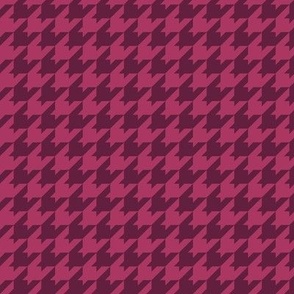 Houndstooth Pattern - Gypsy Pink and Dark Boysenberry