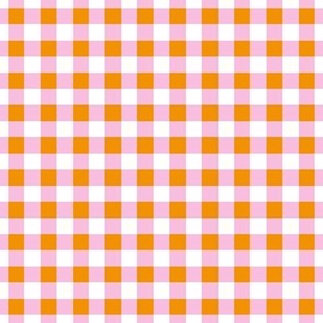 Pink and Orange Gingham Pattern | Gingham Patterns | Plaid Patterns | Chequered Patterns | Checked Patterns | Check Patterns | Classic Patterns | 