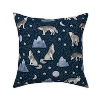 The mountains howl once more - navy blue medium scale