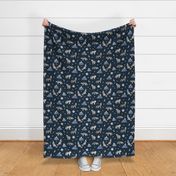 The mountains howl once more - navy blue medium scale