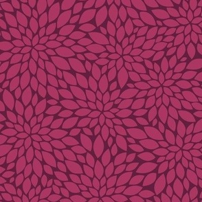 Dahlia Blossom Pattern - Gypsy Pink and Dark Boysenberry