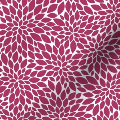 Dahlia Blossom Pattern - Gypsy Pink and White