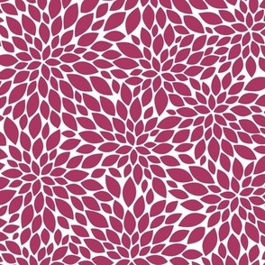 Dahlia Blossom Pattern - Gypsy Pink and White