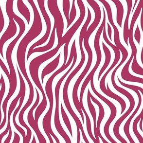 Zebra Stripe Pattern - Gypsy Pink and White