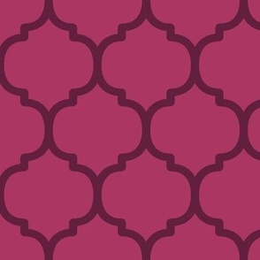 Large Moroccan Tile Pattern - Gypsy Pink and Dark Boysenberry