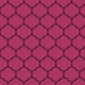 Moroccan Tile Pattern - Gypsy Pink and Dark Boysenberry