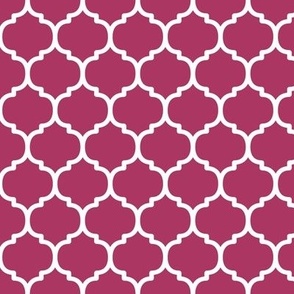 Moroccan Tile Pattern - Gypsy Pink and White