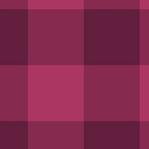 Extra Jumbo Gingham Pattern - Gypsy Pink and Dark Boysenberry