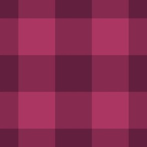 Jumbo Gingham Pattern - Gypsy Pink and Dark Boysenberry