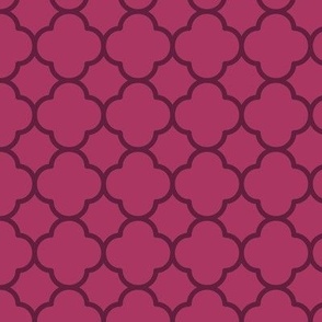 Quatrefoil Pattern - Gypsy Pink and Dark Boysenberry