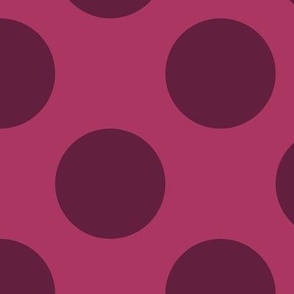 Large Polka Dot Pattern - Gypsy Pink and Dark Boysenberry