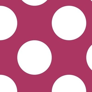 Large Polka Dot Pattern - Gypsy Pink and White