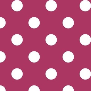 Big Polka Dot Pattern - Gypsy Pink and White