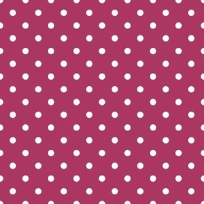 Small Polka Dot Pattern - Gypsy Pink and White