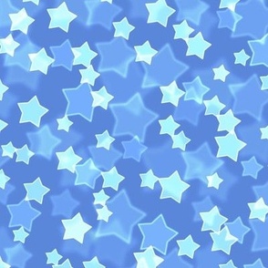 Starry Bokeh Pattern - Cornflower Blue Color