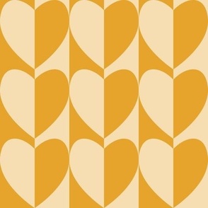 Mod Geo Hearts / Aurelia / Mid Mod / Geometric / Marigold / Valentine's Day / Medium 