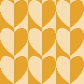 Mod Geo Hearts / Aurelia / Mid Mod / Geometric / Marigold / Valentine's Day / Small 