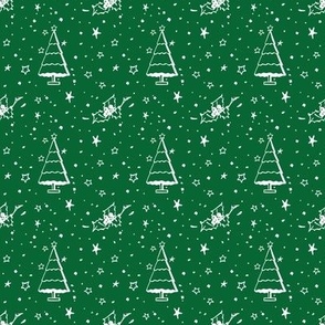 Christmas Pattern | Xmas Pattern | Green and White |