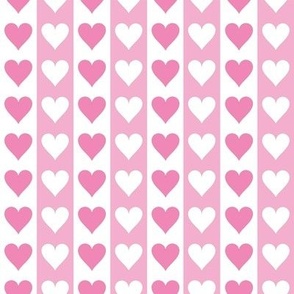 Pink and White Heart Pattern | Pink Hearts | Love Hearts | Romance | Valentines |