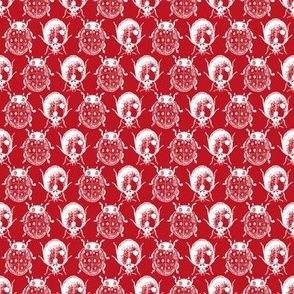Ladybug Pattern | Red and White | Vintage Ladybugs |