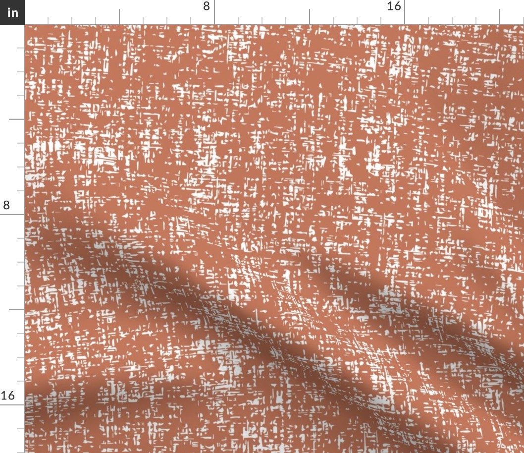 Terracotta worn fabric texture solid