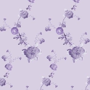 Daphne pastel lilac floral tone on tone