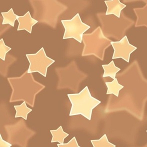 Large Starry Bokeh Pattern - Almond Color