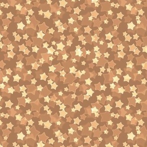 Small Starry Bokeh Pattern - Almond Color