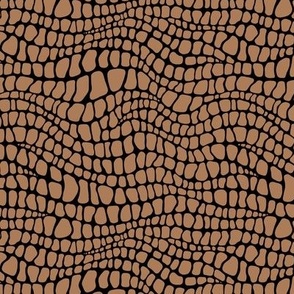 AlligatorPattern - Almond and Black