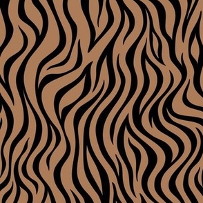Zebra Stripe Pattern - Almond and Black