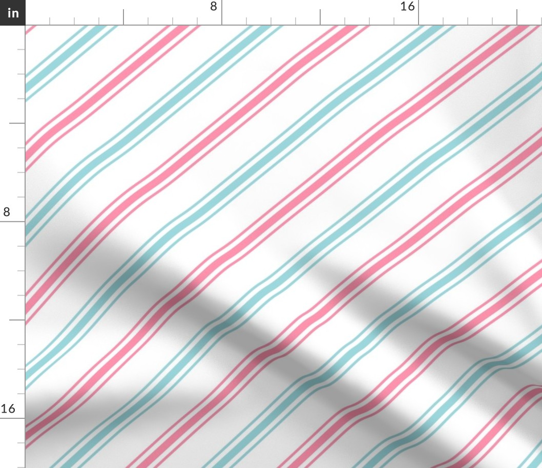 candy cane stripes pink blue LG - christmas wish collection