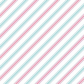 candy cane stripes pink blue MED - christmas wish collection