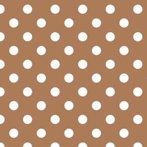 Polka Dot Pattern - Almond and White