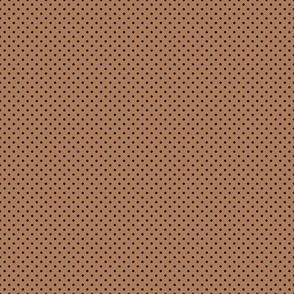 Micro Polka Dot Pattern - Almond and Black