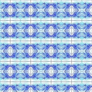 Blue Star Scribble Tiles