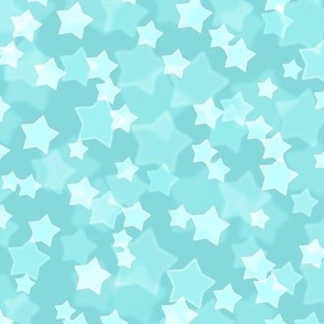 Starry Bokeh Pattern - Aqua Sky Color