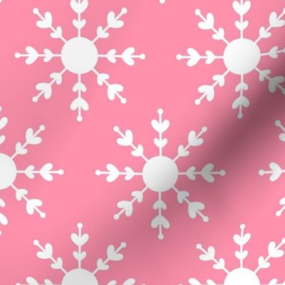 snowflakes pink LG - christmas wish collection
