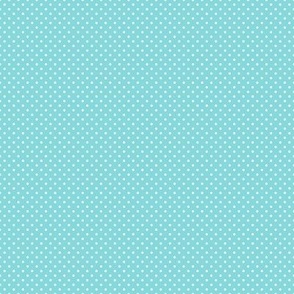 Micro Polka Dot Pattern - Aqua Sky and White