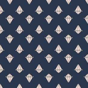 Blush Diamonds on navy blue background