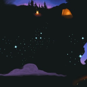 Camping, Night sky Pattern