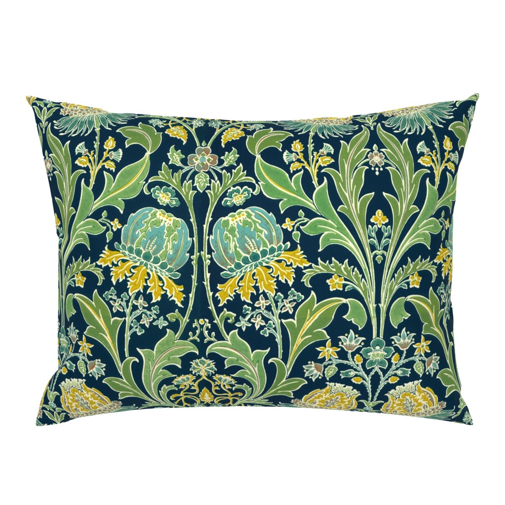 Artichoke Floral Green Navy