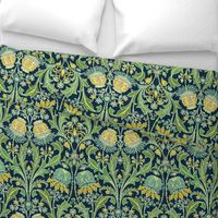 Artichoke Floral Green Navy