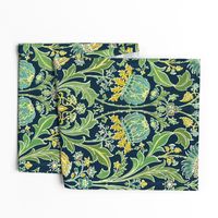 Artichoke Floral Green Navy