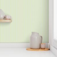 *Candy Stripe Fresh Green On White Dove