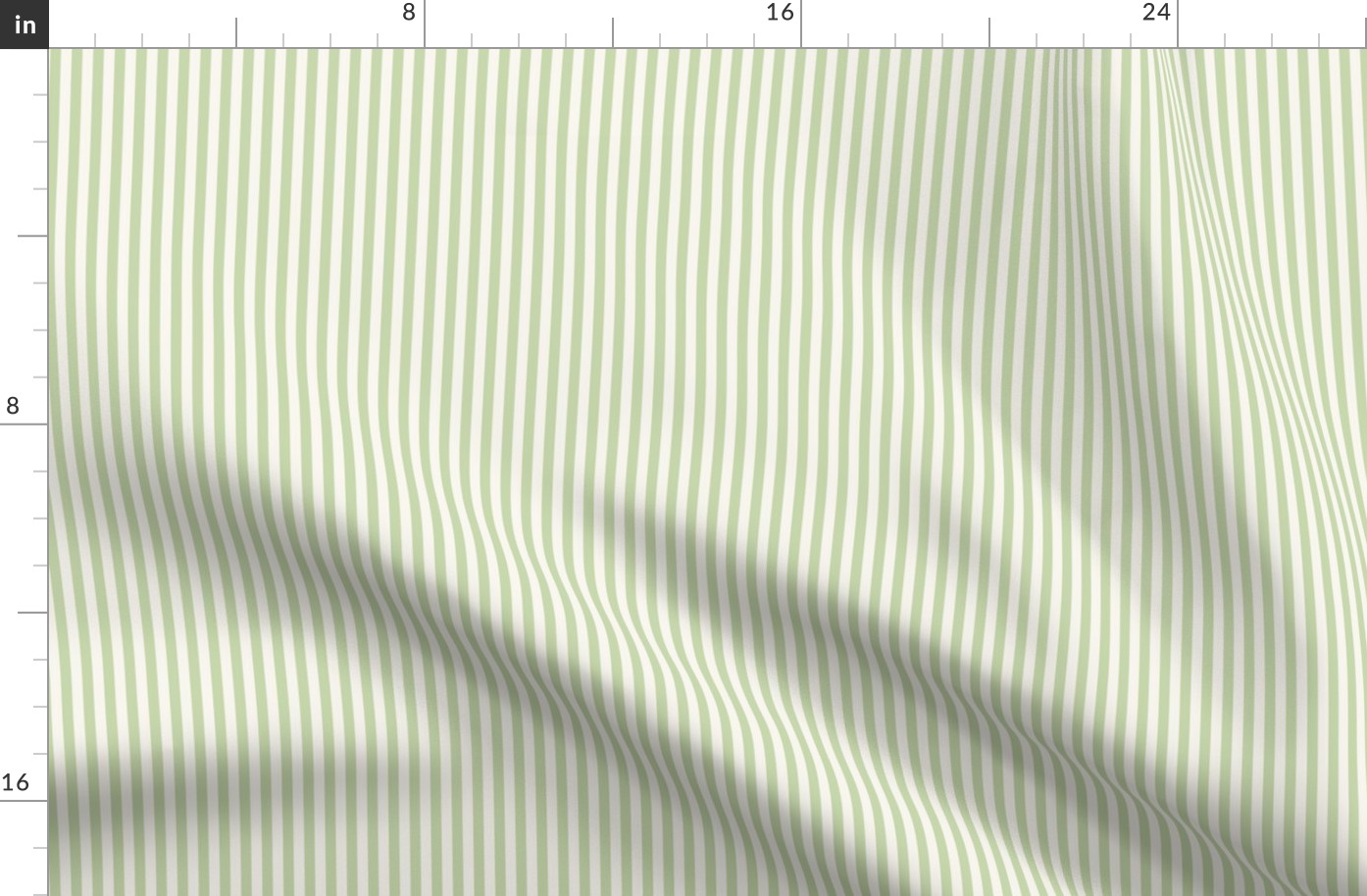 *Candy Stripe Fresh Green On White Dove