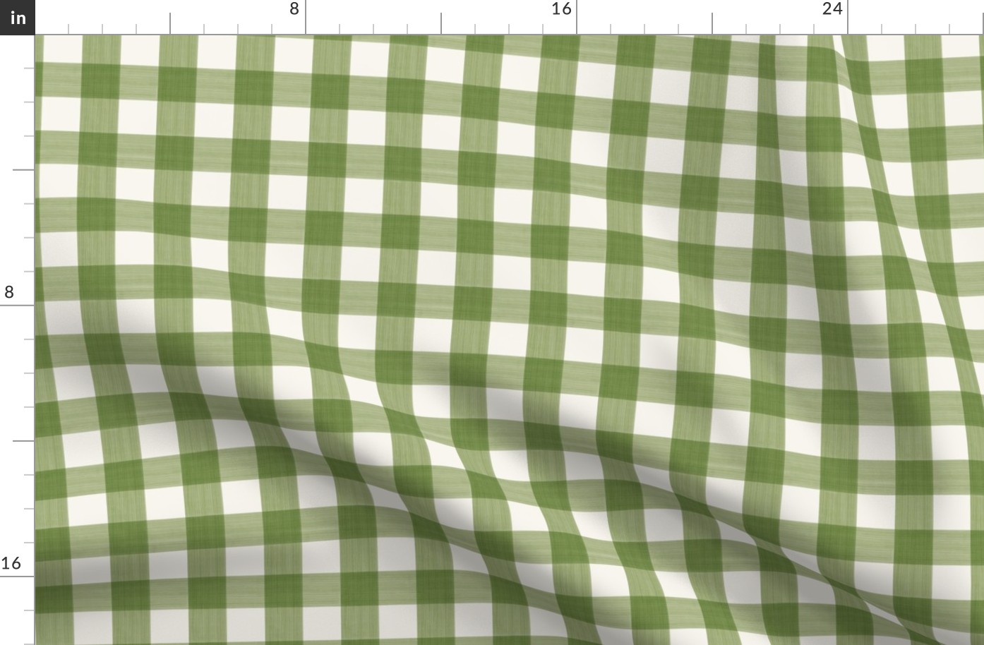 *Custom 1" Olive and White Dove Buffalo Plaid for Georgie