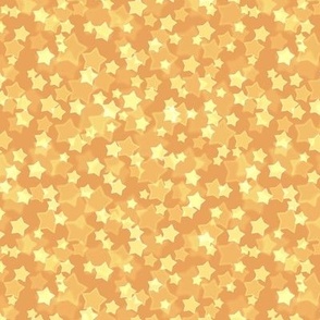 Small Starry Bokeh Pattern - Butterscotch Color