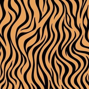 Zebra Stripe Pattern - Butterscotch and Black